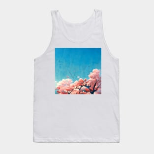 Cherry Blossom Tree with Blue Sky Tank Top